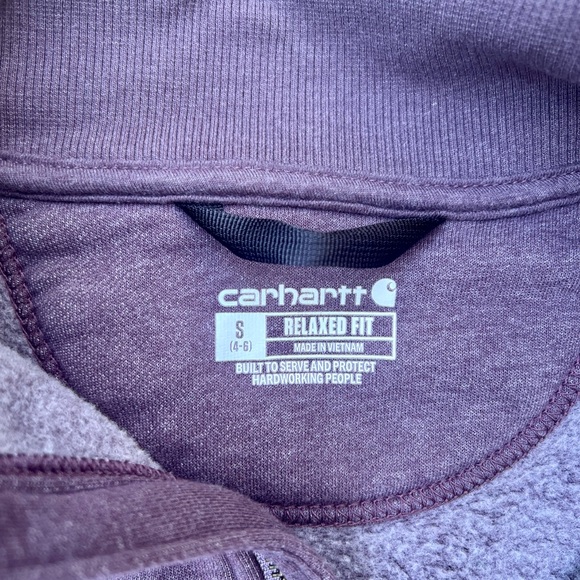 Carhartt WOMEN'S RELAXED FIT MIDWEIGHT QUARTER-ZIP MOCK-NECK SWEATSHIRT - Picture 2 of 4